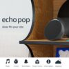 Amazon Echo Pop (newest model), Full sound compact smart speaker with Alexa, Charcoal