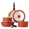 CAROTE 11-Piece Nonstick Cookware Set with Detachable Handle
