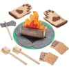 Fisher-Price Preschool Toy S’more Fun Campfire, 18-Piece Dress Up Set for Camping Pretend Play Kids Ages 3+ Years