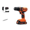 BLACK+DECKER 20V MAX Cordless Drill and Driver with LED Work Light (LDX120C)