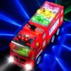 Fire Truck Toy for Kids - LED Lights, Siren Sound, Bump & Go