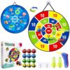 Kids Dart Board Set with Sticky Balls and Toy Gun - Indoor/Outdoor Party Games, Ages 3+