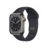 Apple Watch Series 8 GPS + Cellular 41mm Smart Watch with Graphite Stainless Steel Case and Midnight Sport Band-M/L