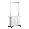 Rolling Laundry Cart with Hanging Bar