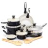 GreenPan Rio 16 Piece Cookware Set, PFAS-Free, Dishwasher Safe, Black