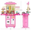 TEMI Pretend Food Kitchen Toys for Kids Ages 4-8, Kitchen Set for Toddlers 1-3, Play Kitchen Accessories with Real Sounds and Lights