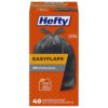 Hefty Easy Flaps Multipurpose Large Trash Bags, 30 Gallon, 40 Count