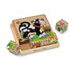 Melissa & Doug Farm Wooden Cube Puzzle - 6 Puzzles in 1 - Toddler Animal Puzzle