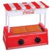 Coca-Cola Hot Dog Roller - 8 Regular Sized or 4-Foot-Long Dogs - 6 Bun Capacity - Stainless Steel Rollers - Ideal for Sausages, Brats, and More - Red/White