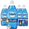 Dawn Ultra Dishwashing Liquid Dish Soap (4x19.4 Fl oz) with Non-Scratch Sponge (2 Count) - Original Scent