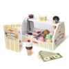 Melissa & Doug Wooden Ice Cream Counter - Play Food and Accessories (28 pcs)