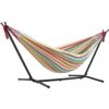 Vivere Double Cotton Hammock with Stand and Carry Bag