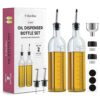Olive Oil Dispenser Set with Funnel and Pouring Spouts - Glass Bottle Set