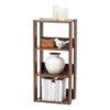 IRIS 3-Shelf Wood Shelving Unit, Brown