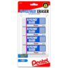 Pentel Hi-Polymer Erasers, White, 4-Pack
