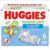 Huggies Natural Care Refreshing Baby Wipes, 6 Flip-Top Packs (288 Wipes)