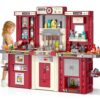 TEMI Pink Kitchen Playset for Toddlers - Ages 1-8, Indoor/Outdoor Toy for Girls & Boys