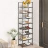 Z&L HOUSE 8-Tier Narrow Shoe Rack, Sturdy Tall Shoe Shelf for 16-20 Pairs, Stackable for Closet or Entryway