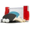 Franklin Sports Table Tennis to Go Set - Portable Ping Pong with Net, Paddles, and Balls - 2 Players