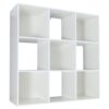 Amazon Basics 9-Cube Shelf Organizer, White, 11.7"D x 35.9"W x 35.9"H