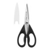 KitchenAid All Purpose Kitchen Shears with Protective Sheath, Stainless Steel Scissors, 8.72-Inch, Black
