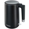 Electric Tea Kettle, 1.5L Speed-Boil Hot Water Boiler, Stainless Steel Interior, BPA Free, Double Wall Insulated, Auto Shut Off (Black)