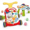 CUTE STONE Sit-to-Stand Learning Walker - 2 in 1 Baby Walker and Activity Center