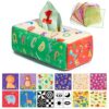 Baby Tissue Box Toy for 6-12 Months, Sensory Crinkle Toy for Infants - Boys and Girls