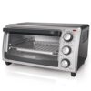 BLACK+DECKER 4-Slice Toaster Oven, Even Toast Technology, 9" Pizza Capacity, Black