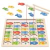 Diaodey Wooden Magnetic Fishing Game for Toddlers, Montessori Fine Motor Skills Toy with Letters and Numbers, Preschool Learning ABC and Puzzle