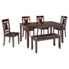 Ashley Bennox Dining Room Set - Table, 4 Chairs & Bench (Brown)