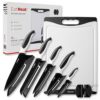EatNeat 12-Piece Knife Set: Stainless Steel, Protective Sheaths, Cutting Board, Sharpener