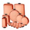 NutriChef 8-Piece Copper Cookware Set