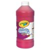 Crayola Washable Tempera Paint, Red, 32 oz Squeeze Bottle