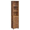 Bathroom Storage Cabinet with Adjustable Shelves, Rustic Brown