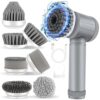 LEKISHE Electric Spin Scrubber with 7 Replaceable Brush Heads