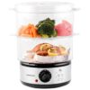 Electric Food Steamer for Cooking Vegetables, 2 Tier Stainless Steel, 400W, 5 Quart Capacity