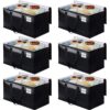 BlissTotes Collapsible Moving Bags - Heavy Duty Boxes (93L, 6-Pack, Black)