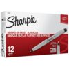 Sharpie Ultra Fine Point Permanent Markers, Black, 12 Count