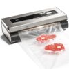 Vacuum Sealer Machine with Cutter, 6-in-1 Food Preservation System, 2 Bag Rolls & 5 Pre-cut Bags, 12mm Sealing Strip, Dry&Moist Modes (Silver)