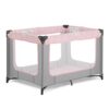 Zodiak Portable Playard in Grey and Pink, Lightweight, Packable and Easy Setup, Breathable Mesh Sides, Soft Fabric, Removable Padded Mat