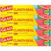 Glad Cling N Seal Plastic Food Wrap, 4 Pack