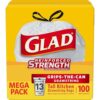 Glad Tall Kitchen Trash Bags, 13 Gallon, 100 Count