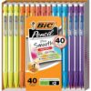 BIC Xtra-Smooth Mechanical Pencils, Bright Edition, 40-Pack, 0.7mm Medium Point