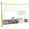 Franklin Sports Volleyball and Badminton Combo Set - Outdoor Net with Poles, Rackets, and Birdies