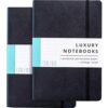 Lined Journal Notebook - 130 Pages, Soft Cover - Black