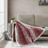 Eddie Bauer Throw Blanket - Soft Fleece with Sherpa Reverse - San Juan Red Clay - 50" x 60"