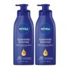 NIVEA Essentially Enriched Body Lotion for Dry Skin, Pack of 2, 16.9 Fl Oz