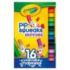 Crayola Pip Squeaks Skinnies Washable Marker Set (16ct), Mini Markers for Toddlers, Thin Coloring Markers for Kids, Toddler Easter Basket Essentials