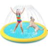 Kids Dog Splash Pad Sprinkler - Jasonwell Non Slip Pool Puppy Summer Outdoor Water Toy